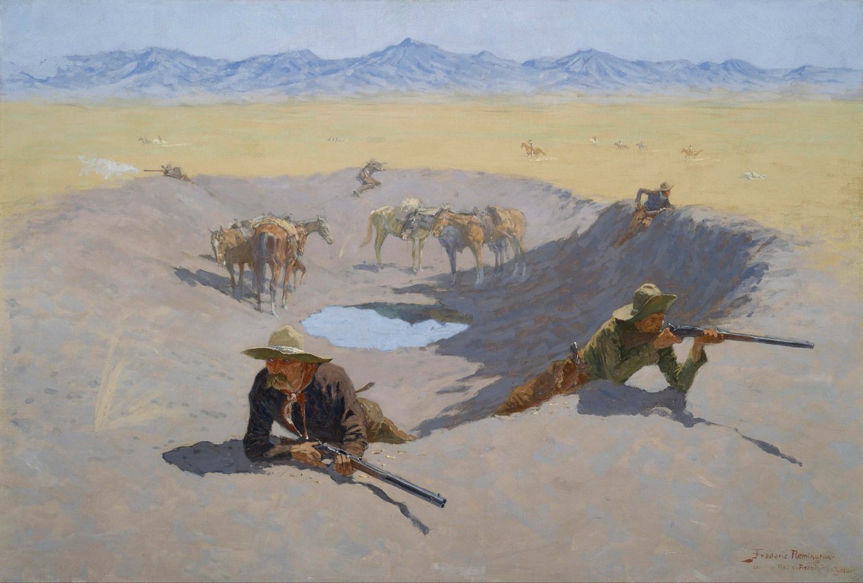 Taistelu vesireiän puolesta tekijältä Frederic Remington