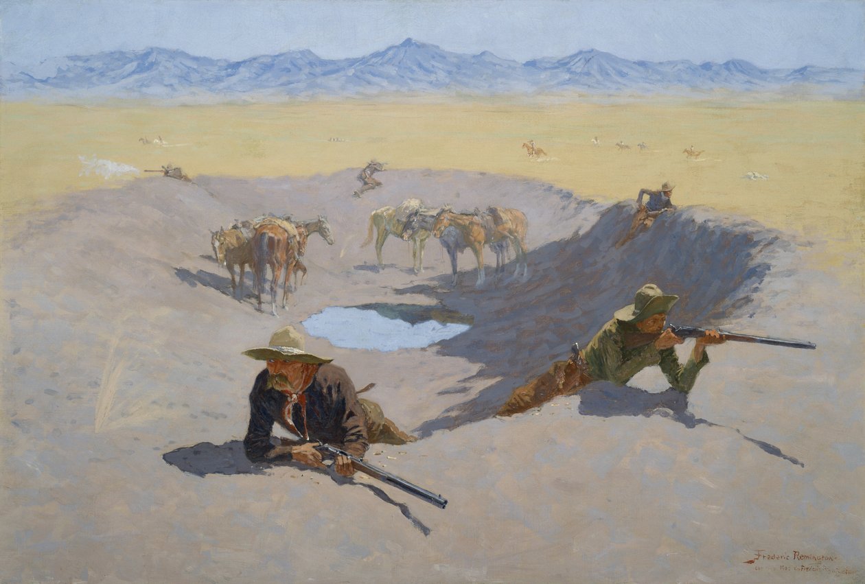 Huonekalut ja erilaiset esineet 1100- ja 1300-luvuilta tekijältä Frederic Remington