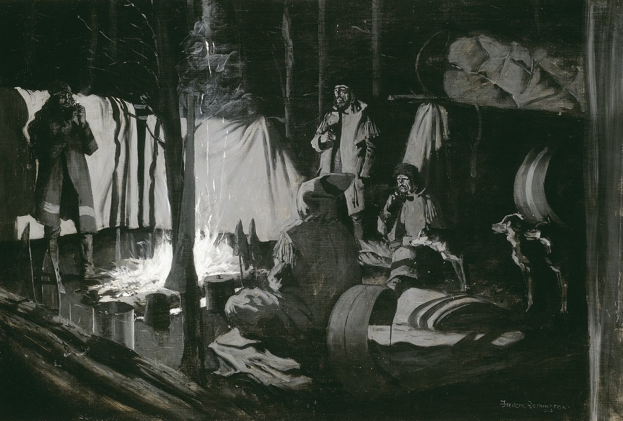 Matkan ensimmäinen ja paras leiri, 1895 tekijältä Frederic Remington
