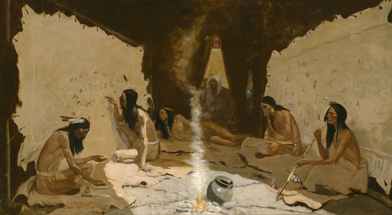 Heimojen historioitsijat, 1890-99 tekijältä Frederic Remington