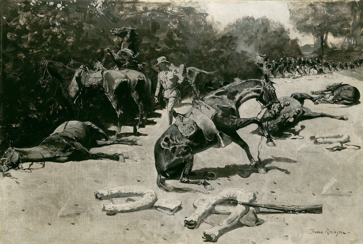 Kuinka hevoset kuolivat maansa puolesta Santiagossa tekijältä Frederic Remington