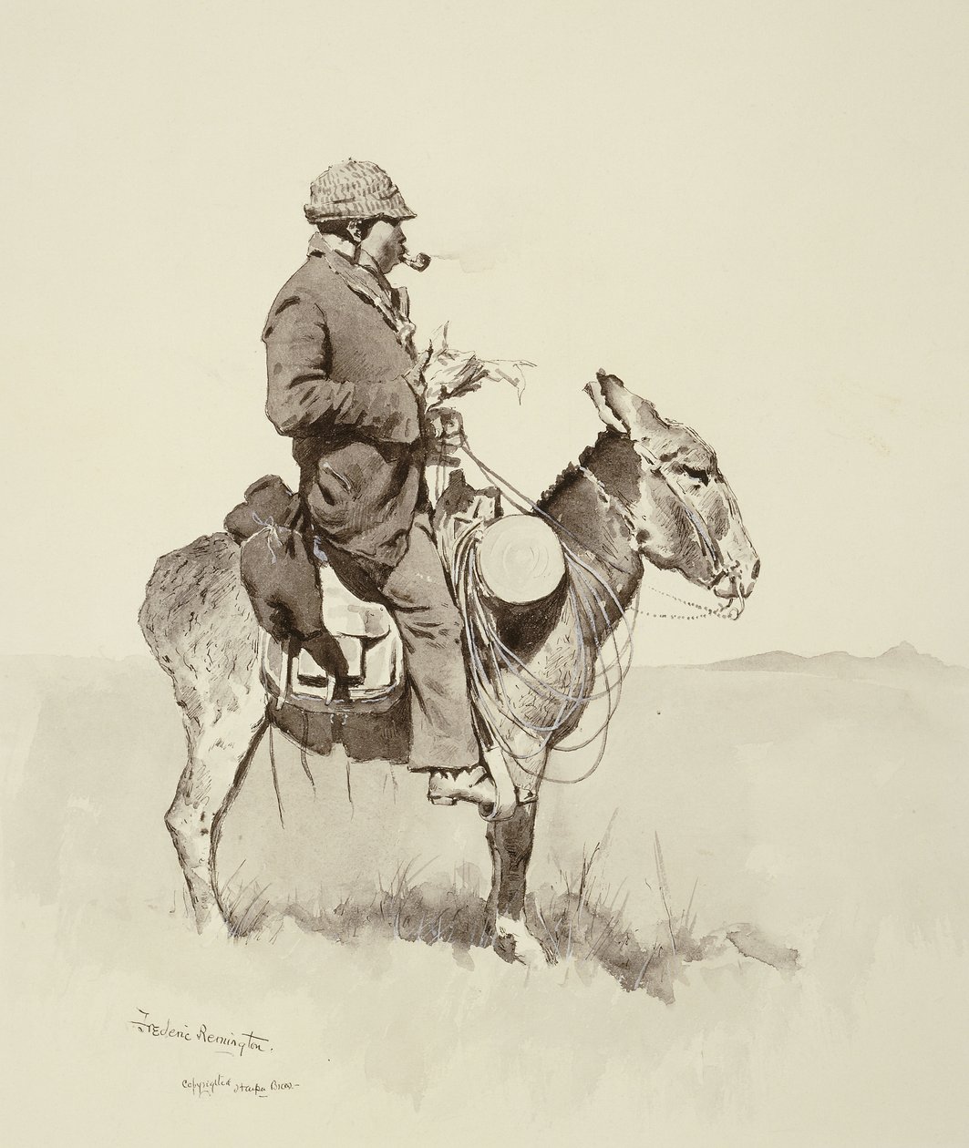 Jackin mies William, moderni Sancho Panza, tekijältä Frederic Remington