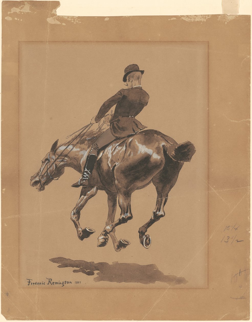 Bridle Pathilla, Central Parkissa, New Yorkissa tekijältä Frederic Remington