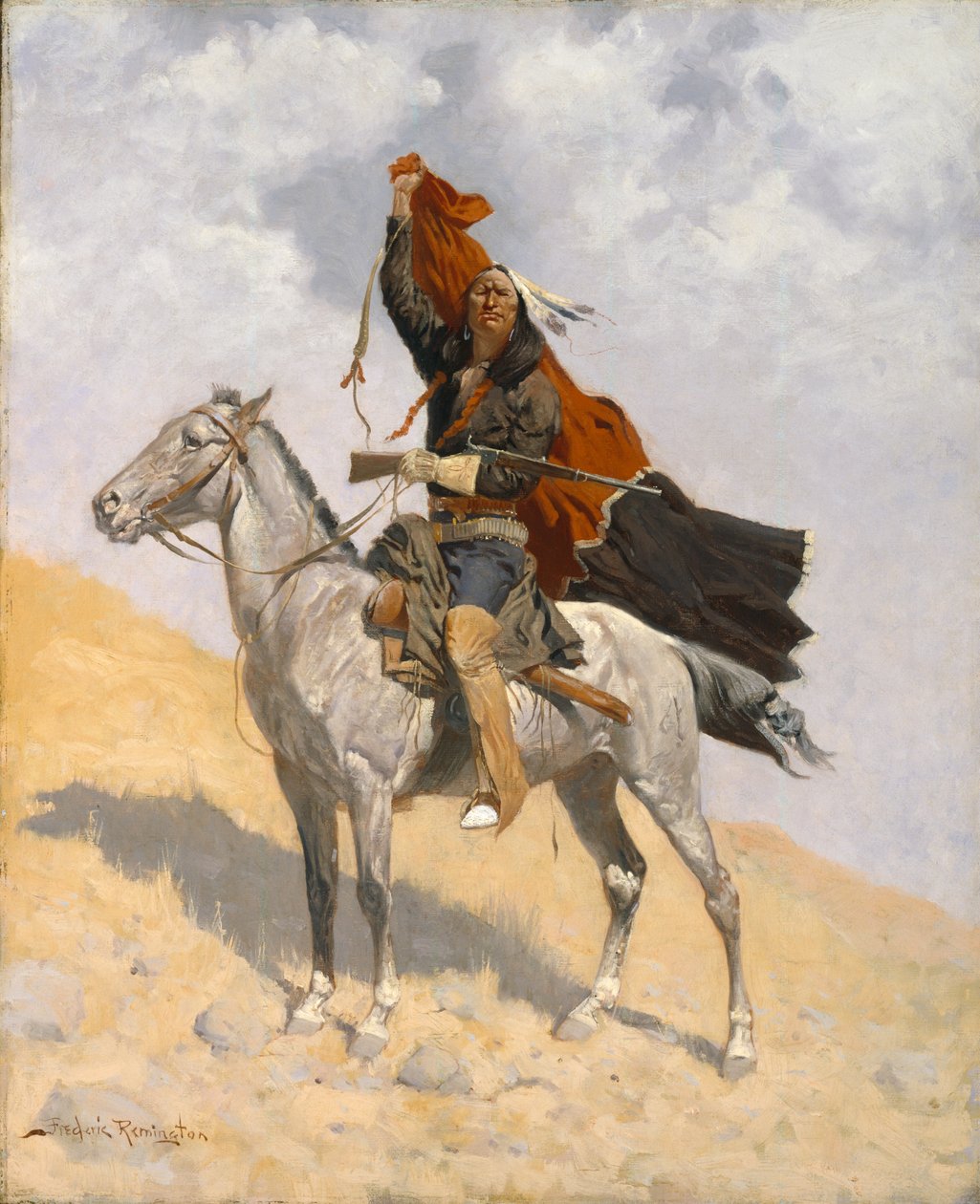 Huonekalut ja erilaiset esineet 1100- ja 1300-luvuilta tekijältä Frederic Remington