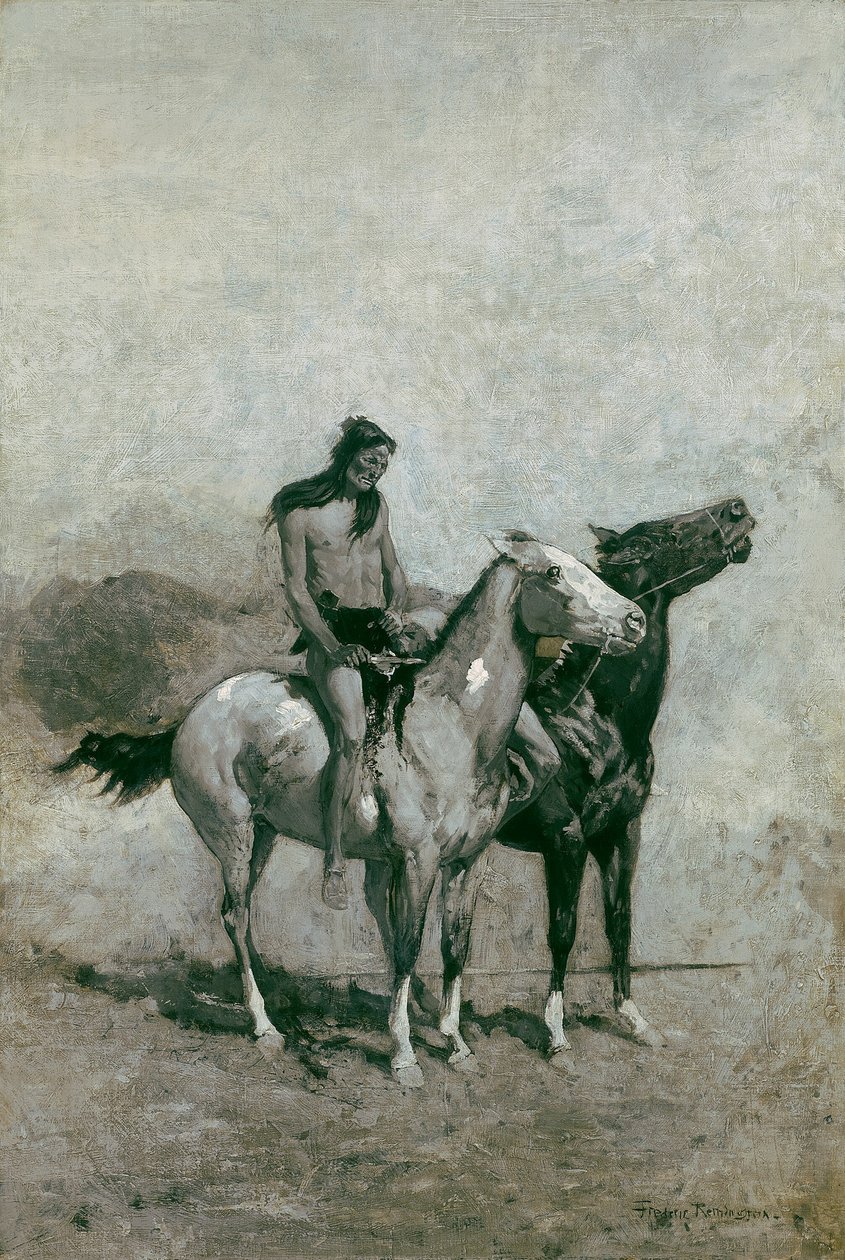 Tulisyöjä heitti uhrinsa poninsa poikki tekijältä Frederic Remington