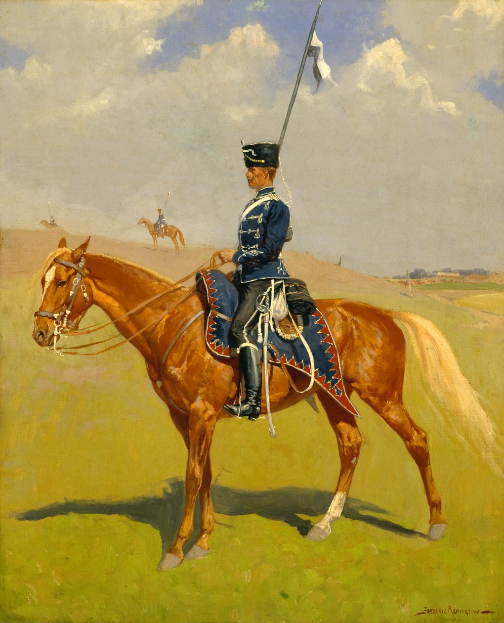 Husaari (Husaarien sotilas: Saksan husaari) 1892-93 tekijältä Frederic Remington