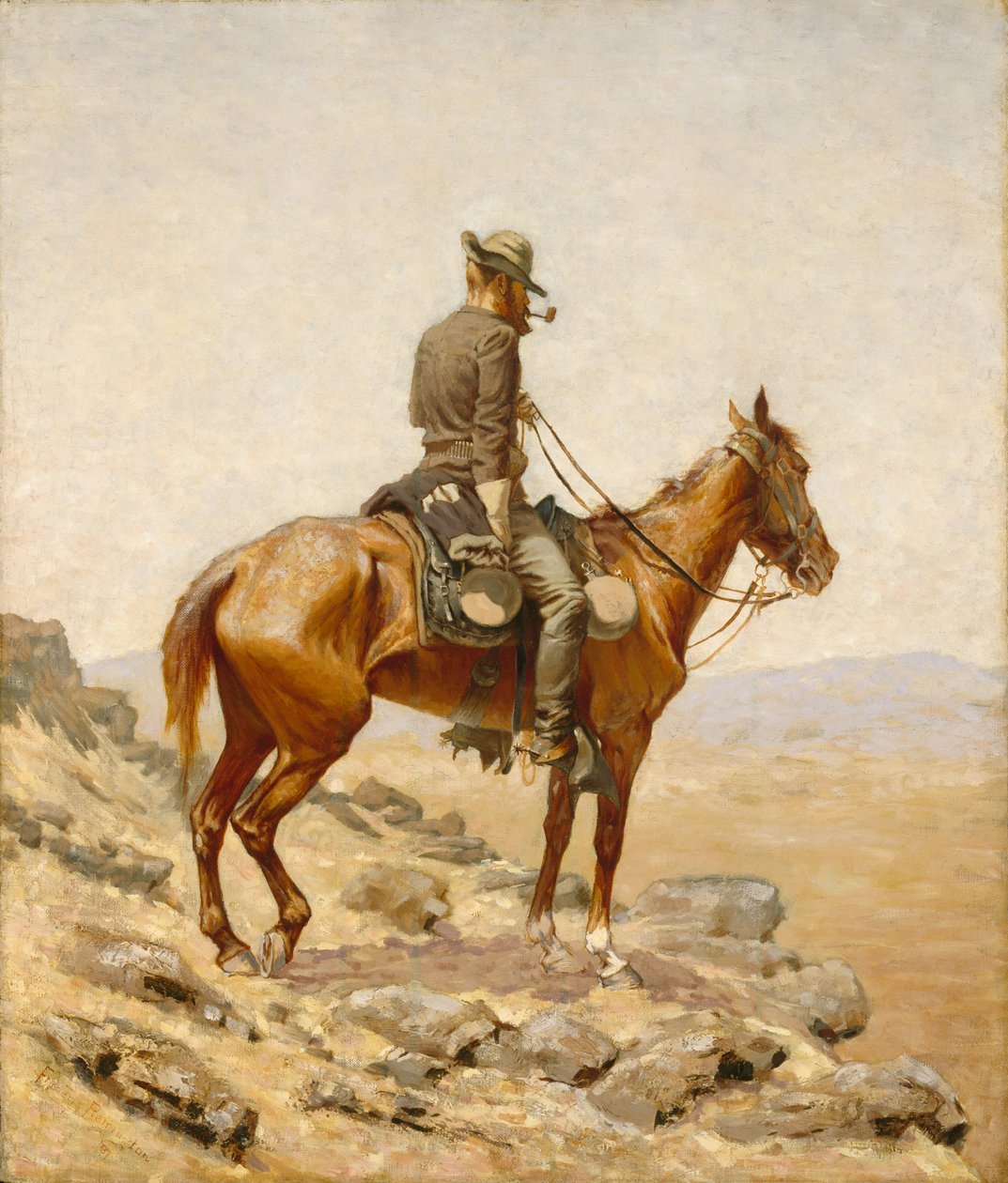 Lookout, 1887 tekijältä Frederic Remington