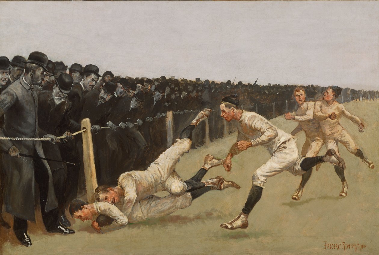 Touchdown, Yale vs. Princeton, kiitospäivä, 27. marraskuuta 1890, Yale 32, Princeton 0 tekijältä Frederic Remington
