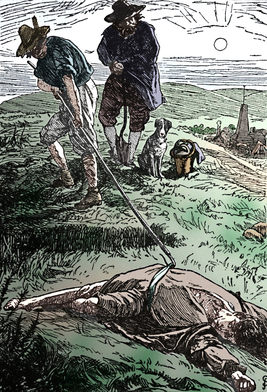 Kuvitus teoksesta History of the Plague Defoe, 1862, 1923 tekijältä Frederic Shields