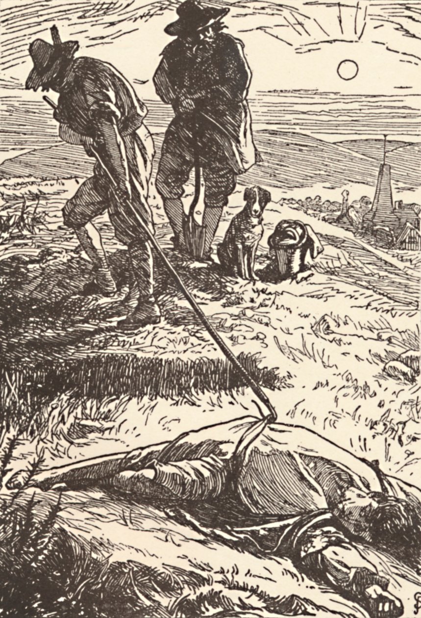 Kuvitus teoksesta History of the Plague Defoe, 1862, 1923 tekijältä Frederic Shields