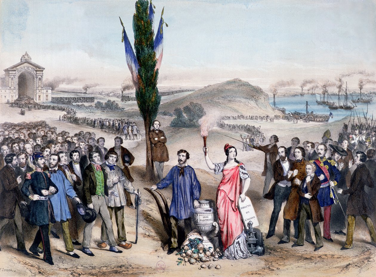 Yleinen äänioikeus, 1850 tekijältä Frederic Sorrieu