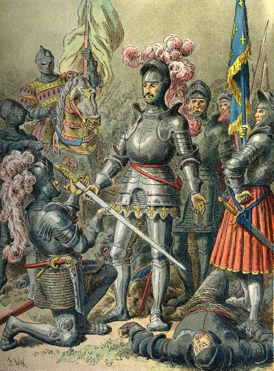 Francois I Paviassa (1525), tappio, jossa hänet vangittiin tekijältä Frederic Theodore (after) Lix