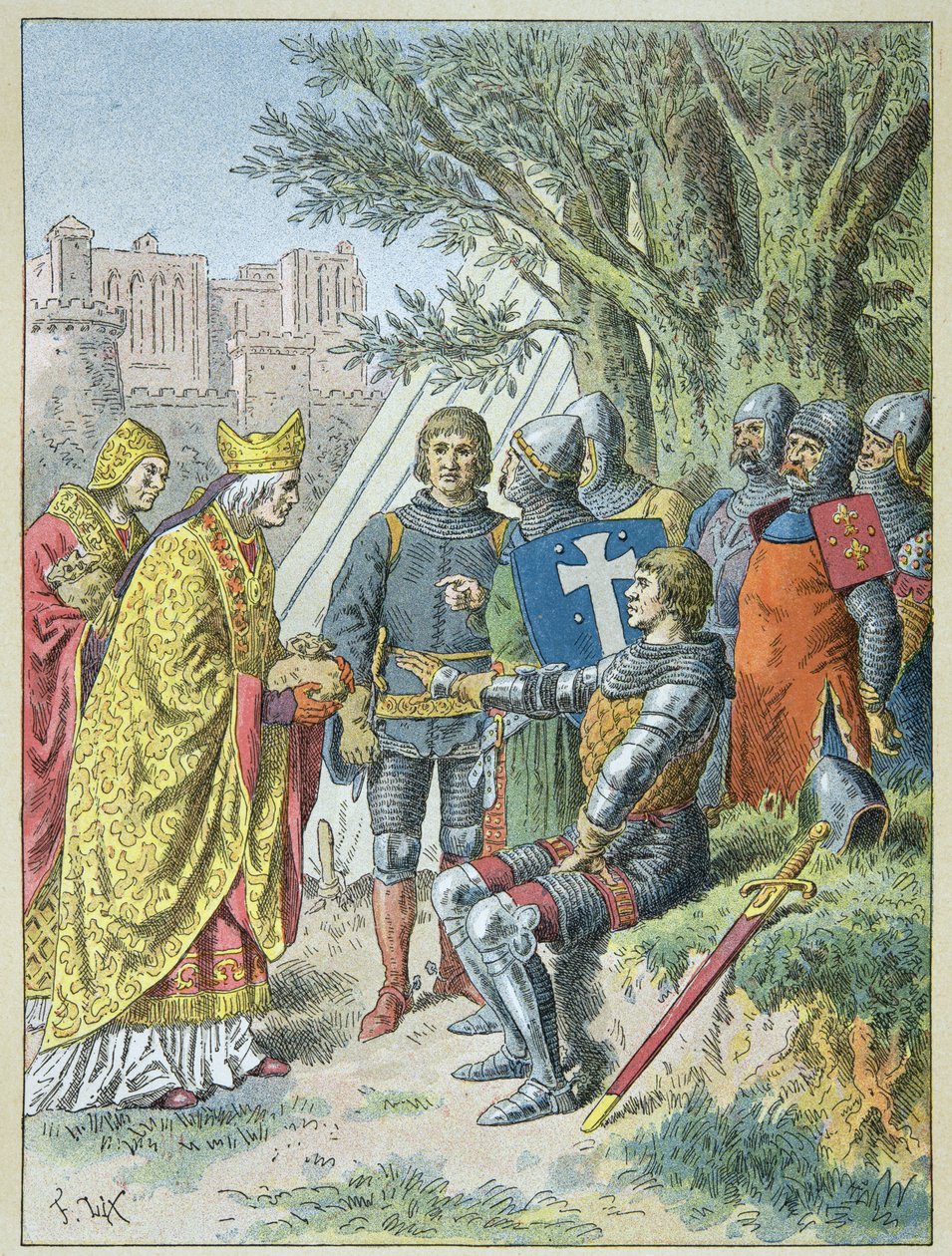 Bertrand Du Guesclin sai kaunan, jota hän halusi pitää Avignon tekijältä Frederic Theodore Lix