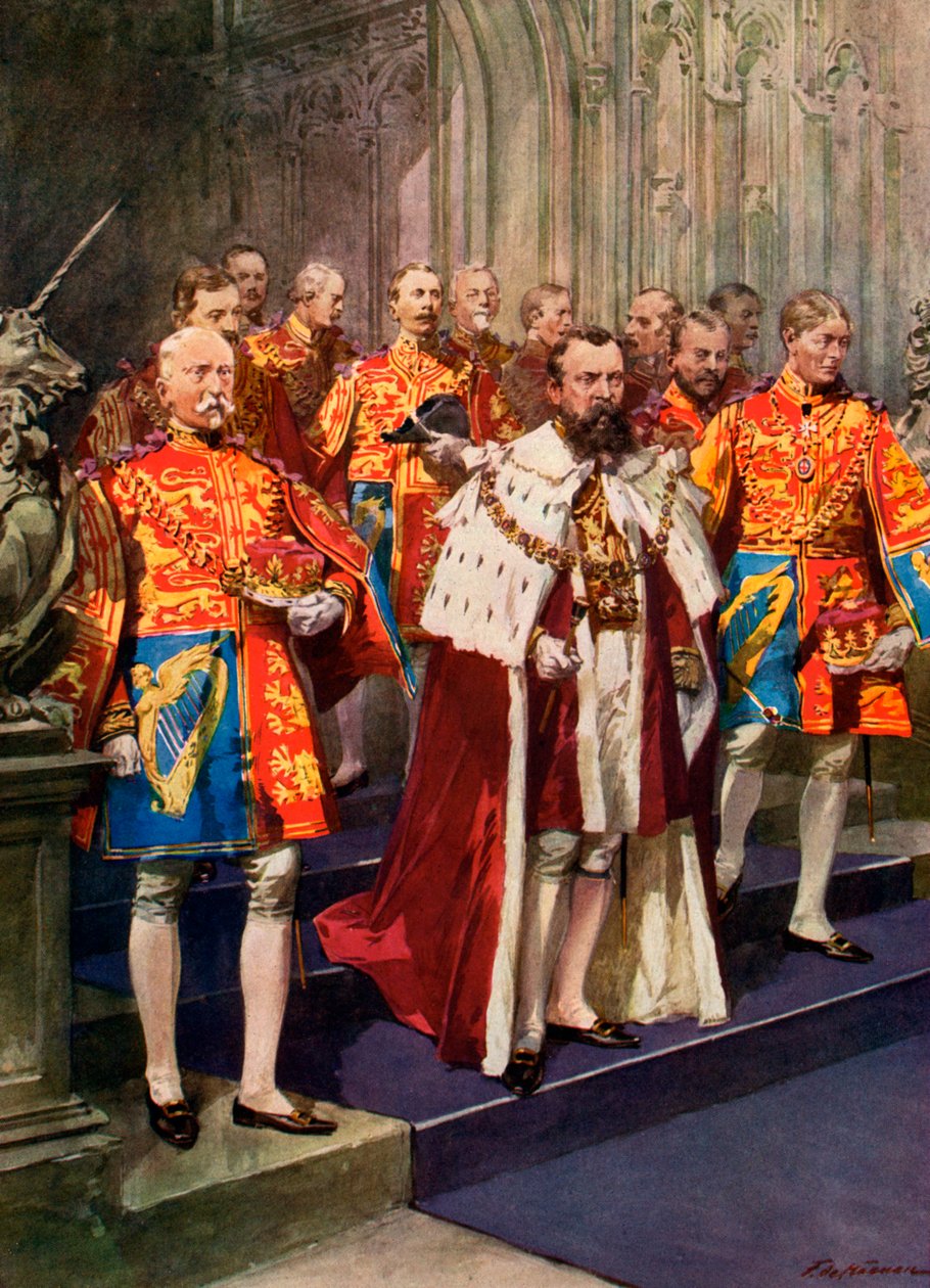 Heralds Collegen virkamiehet, kruunajaisseremonia tekijältä Frederic de Haenen