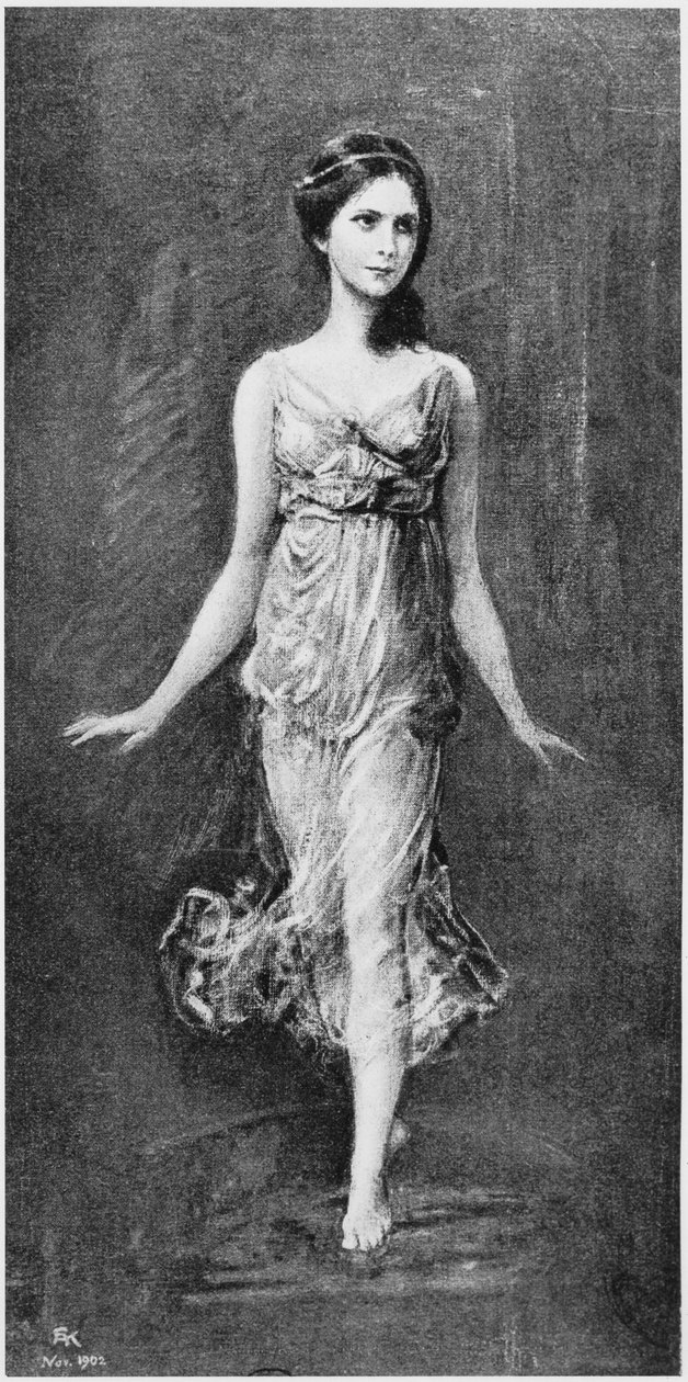 Isadora Duncan (1877-1927) marraskuu 1902 tekijältä Frederich August Kaulbach