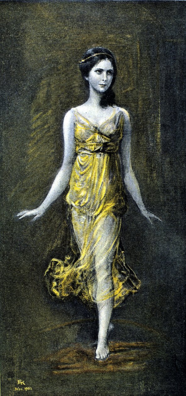 Kaulbacin Isadora Duncan (1878 - 1927). marraskuuta 1902. tekijältä Frederich August Kaulbach