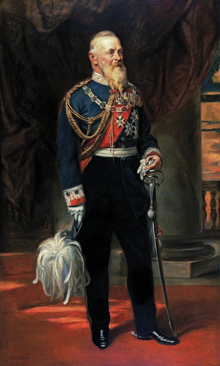 Prinssi Leopold de Baviere - Luitpold, Baijerin prinssivaltionhoitaja (1821-1912), kirjoittanut Kaulbach, Friedrich August von (1850-1920). Öljy kankaalle, ennen 1912. Mitat : 210x126 cm. Yksityinen kokoelma tekijältä Frederich August Kaulbach