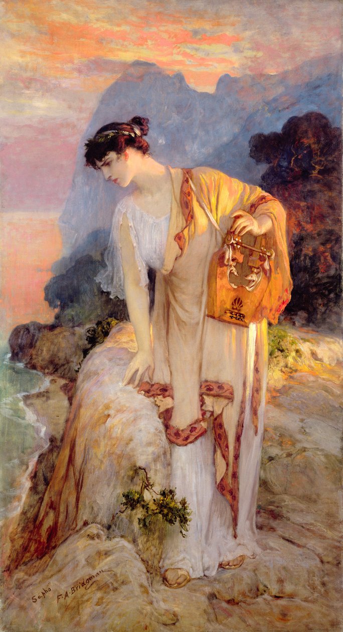 Sappho n. 1910 tekijältä Frederick Arthur Bridgman
