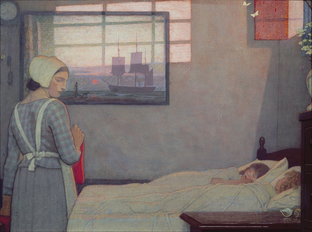 Kesäilta, noin 1925 tekijältä Frederick Cayley Robinson