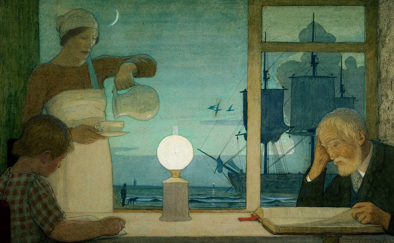 Lepopäivä, noin 1926 tekijältä Frederick Cayley Robinson