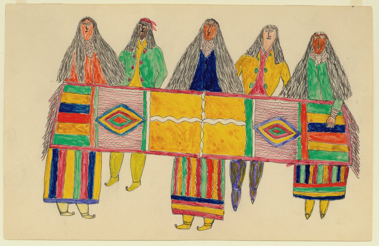 Apache Indians, n. 1894-1899 (muste ja wc paperilla) tekijältä Frederick Gokliz