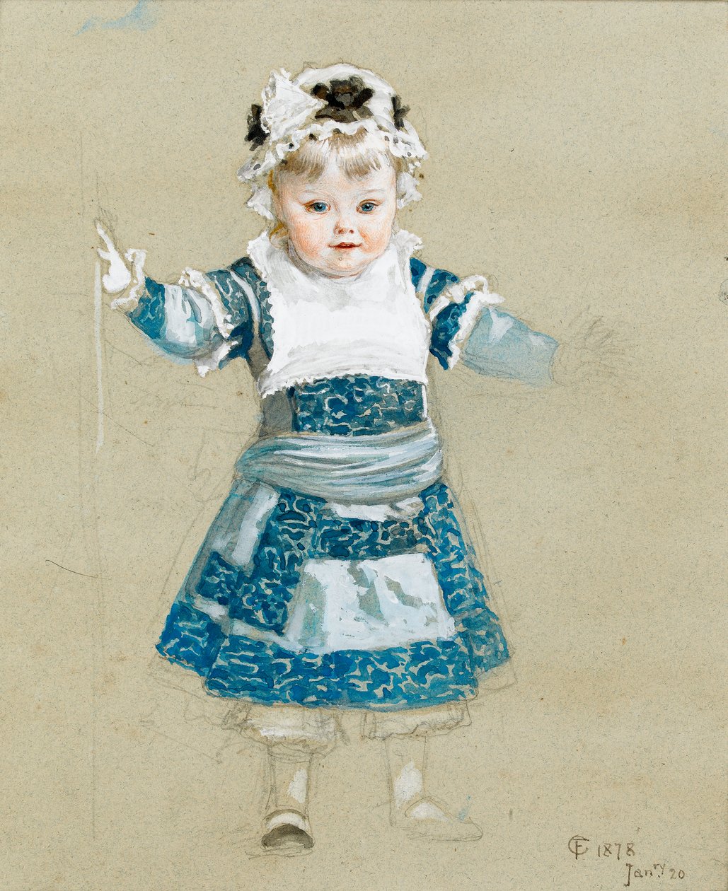 Frederica juhlamekossaan, 1878 (wc paperilla) tekijältä Frederick Goodall
