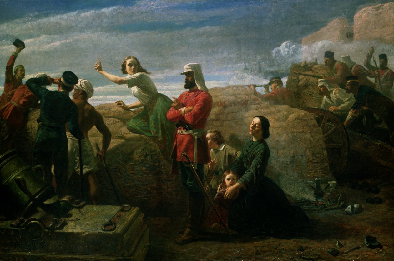 Jessien unelma (Lucknowin helpotus), 1858. tekijältä Frederick Goodall