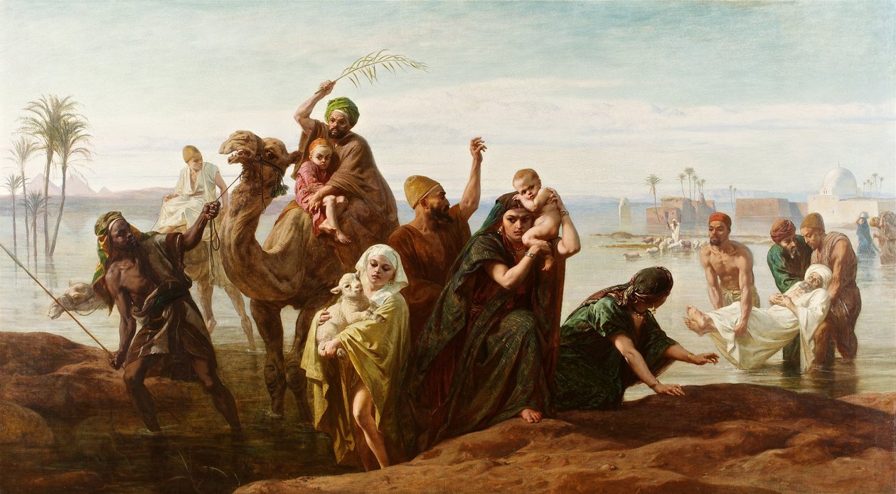 Niilin äkillinen nousu, 1865 tekijältä Frederick Goodall