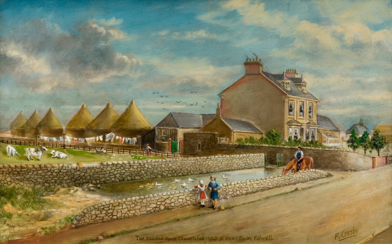 Village Pond ja West Farm, Fulwell tekijältä Frederick Gordon Crosby