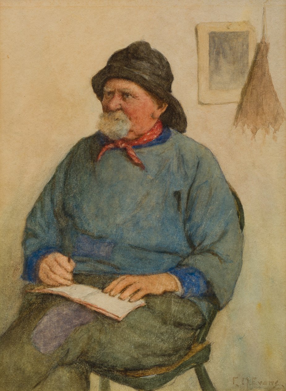 Kalastaja muistikirjalla (wc paperilla) tekijältä Frederick James McNamara Evans