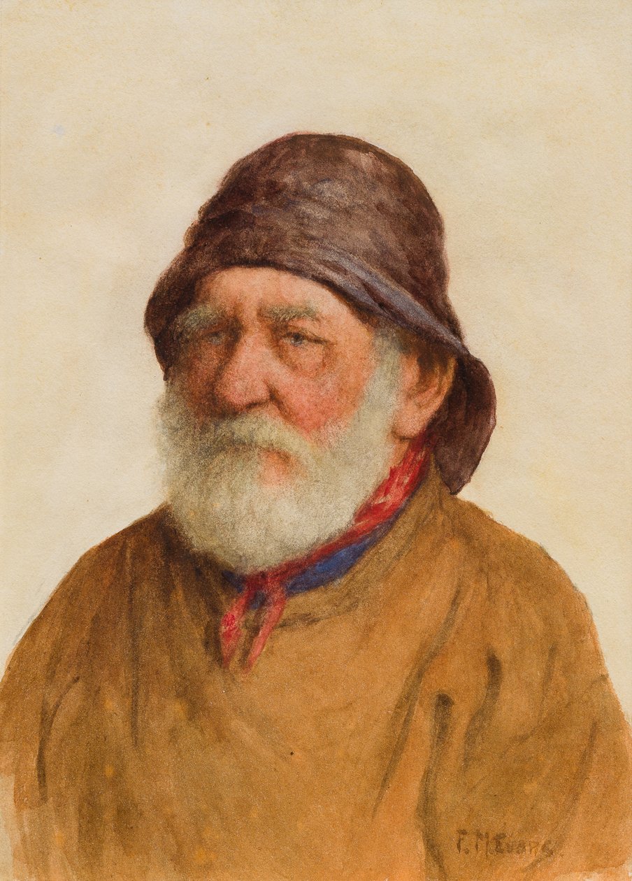 Vanha kalastaja (wc paperilla) tekijältä Frederick James McNamara Evans