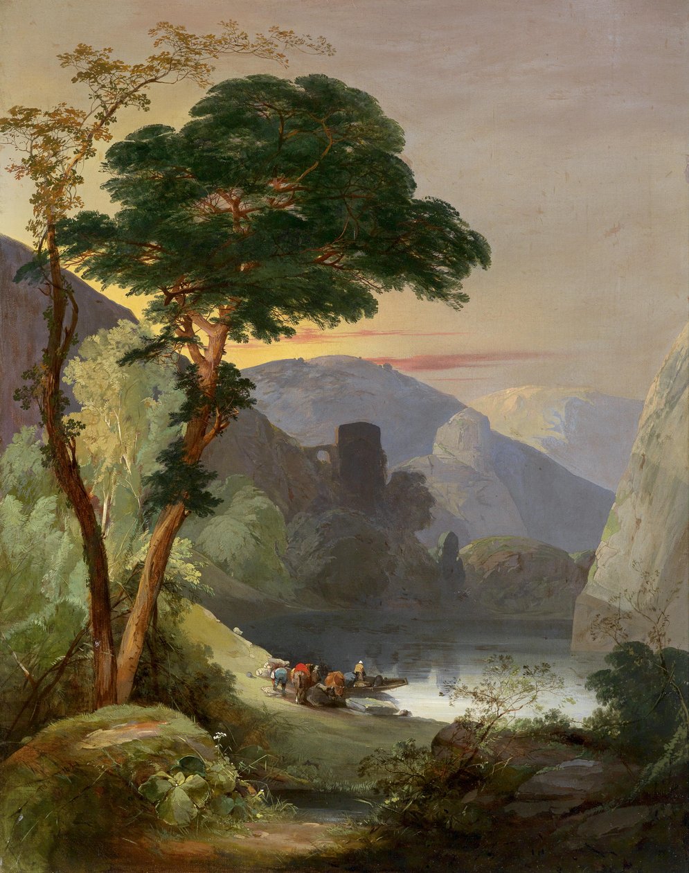 Gebirgssee in italianischen Alpen tekijältä Frederick Lee Bridell