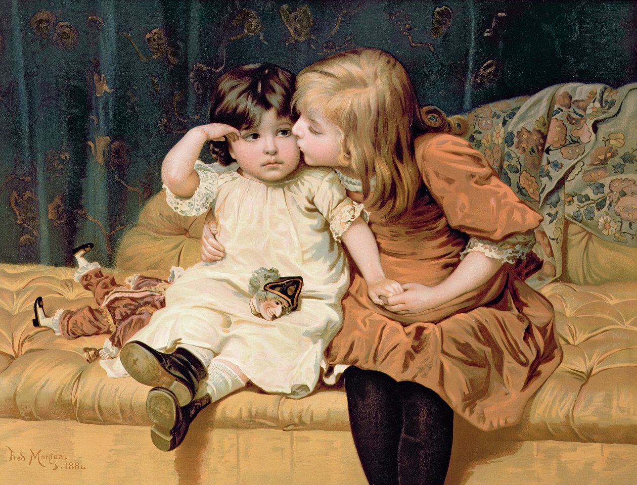 Never Mind, Pears Annual, 1884 (chromolitho) tekijältä Frederick Morgan