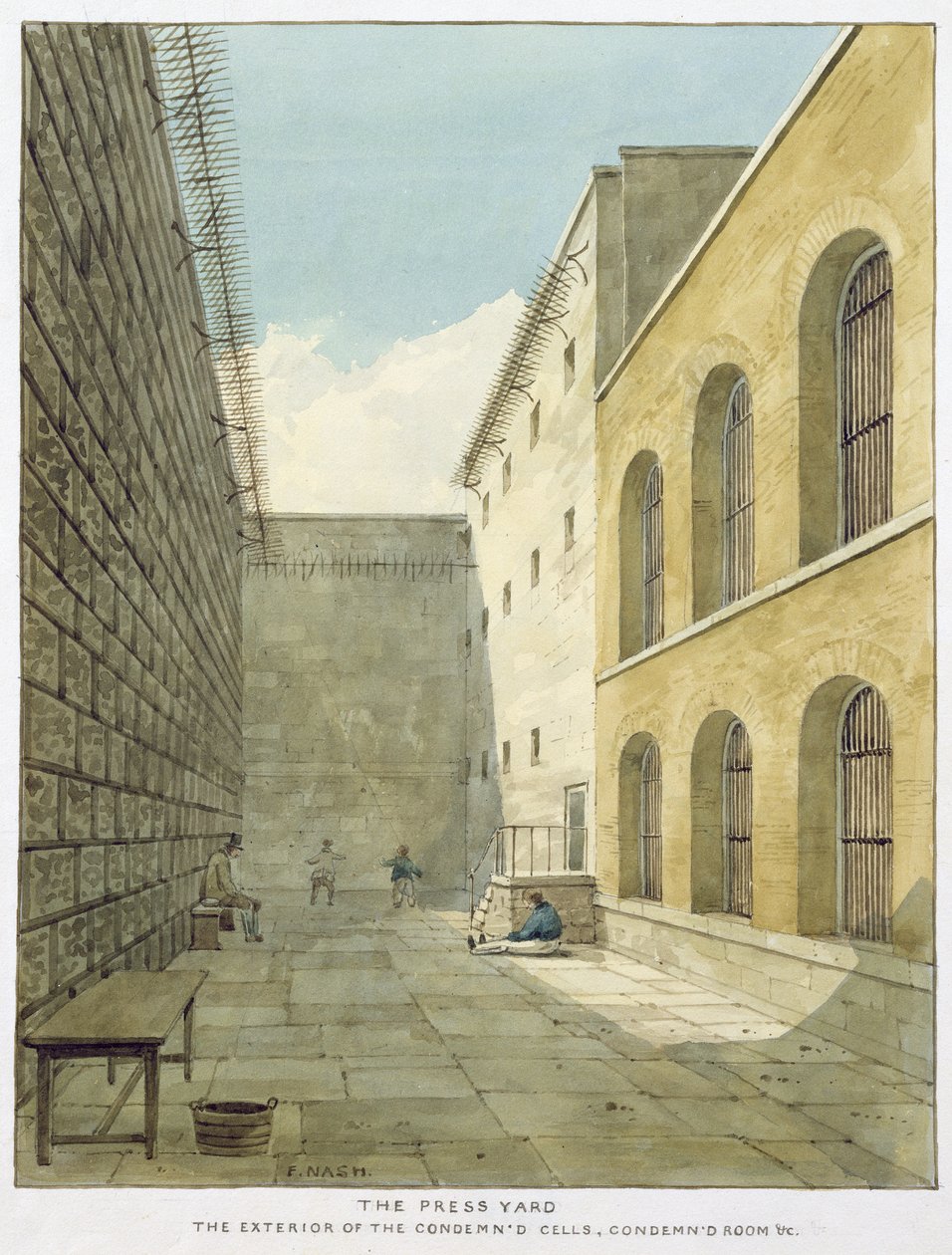 Press Yard, Newgaten vankila tekijältä Frederick Nash