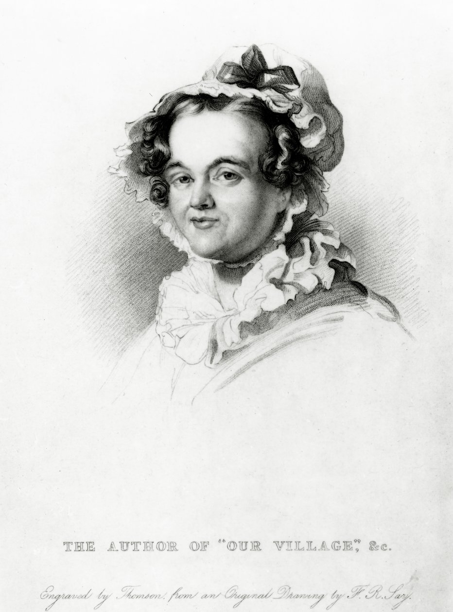 Mary Russell Mitford, kaiverrus Thomson tekijältä Frederick Richard Say