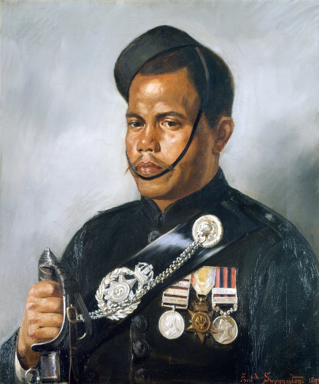 Jamadar Jangiye Thapa, 5. Gorkha-rykmentti, 1890 tekijältä Frederick Swynnerton