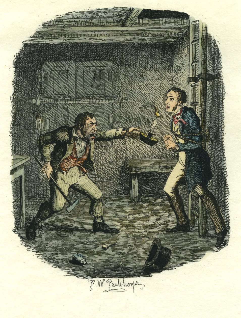 Timely Rescue of Pip, Great Expectations, n.1885 (käsinvärinen kaiverrus) tekijältä Frederick W. Pailthorpe