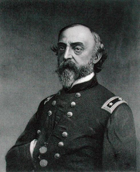George Gordon Meade (1815-72), Robert E. Whitechurchin (1814-c.83) kaiverrus valokuvan jälkeen (kaiverrus) tekijältä Frederick (after) Gutekunst