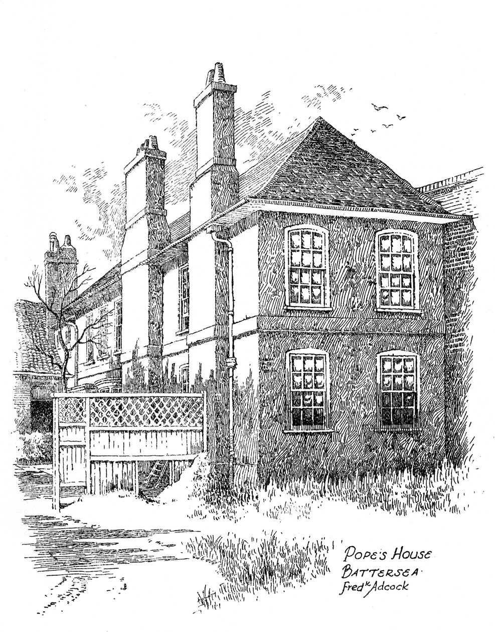 Alexander Popesin talo, Battersea, Lontoo, 1912 tekijältä Frederick Adcock