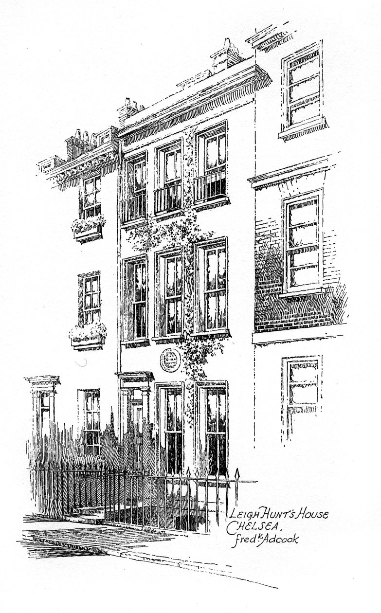 Leigh Hunts House, Chelsea, Lontoo, 1912 tekijältä Frederick Adcock