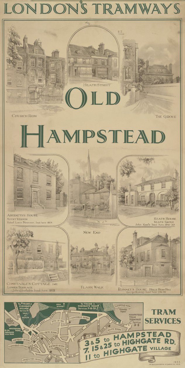 Old Hampstead, raitiovaunupalvelut tekijältä Frederick Adcock