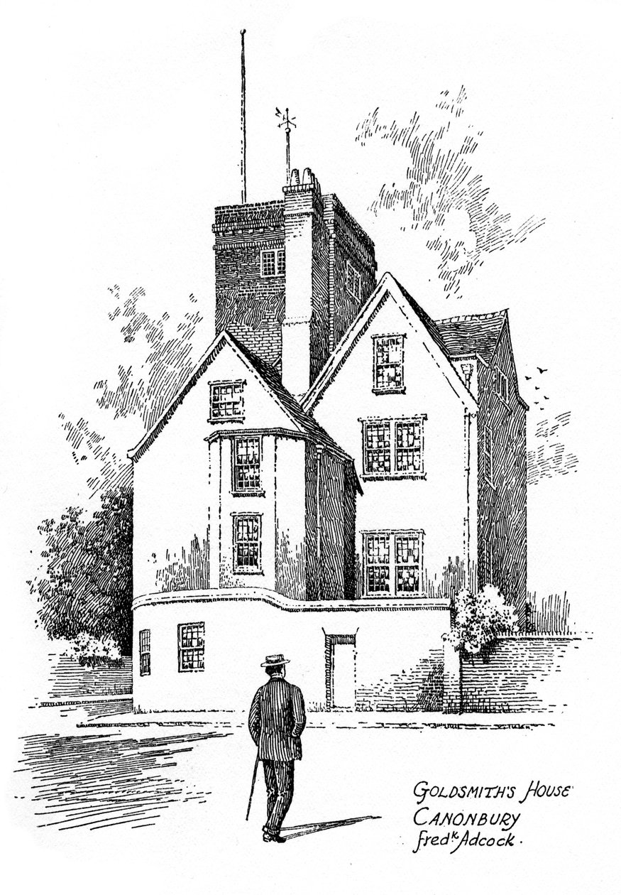 Oliver Goldsmiths House, Canonbury, Islington, 1912 tekijältä Frederick Adcock