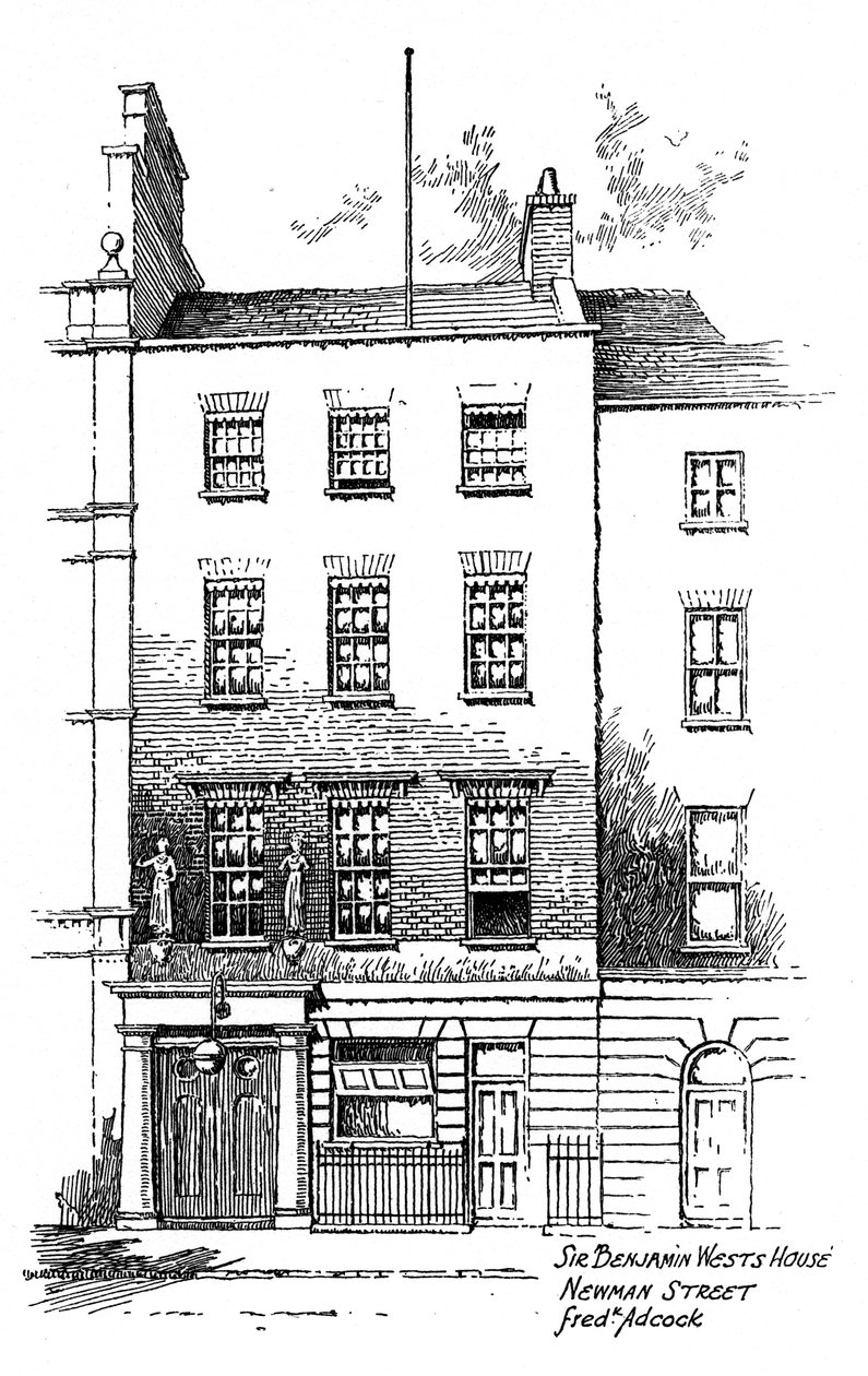 Sir Benjamin Westsin talo, Newman Street, Lontoo, 1912 tekijältä Frederick Adcock