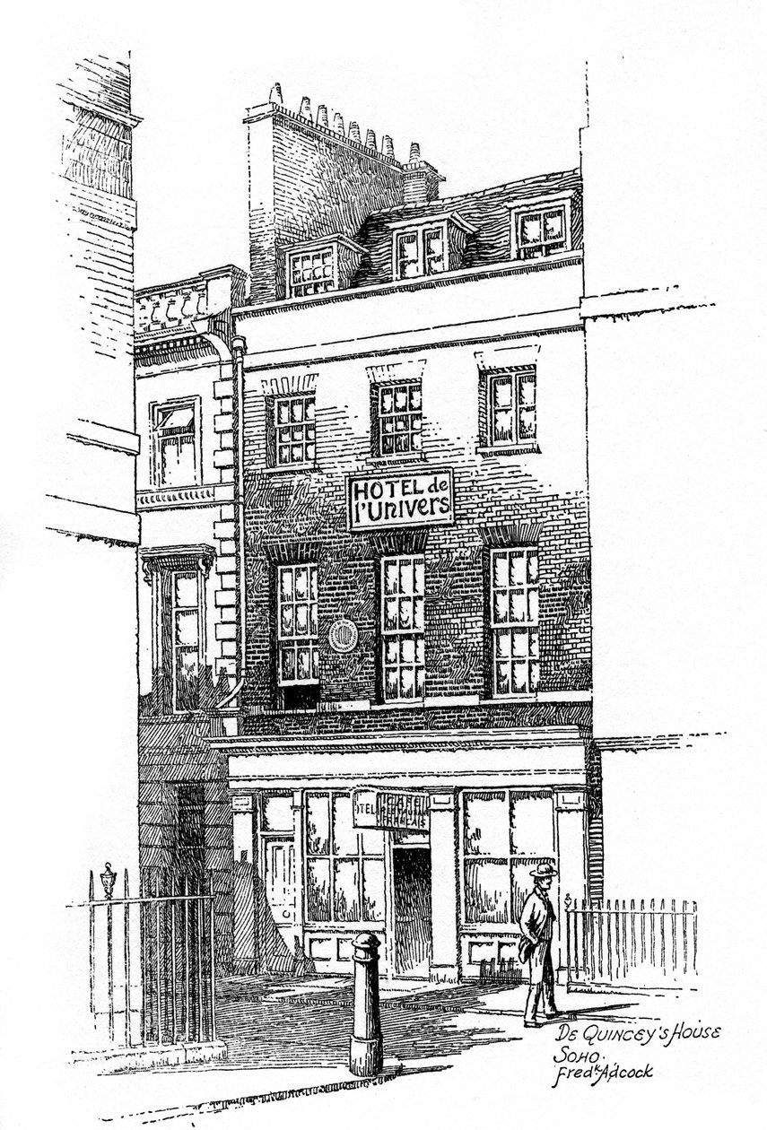 Thomas de Quinceyn talo, Soho, Lontoo, 1912 tekijältä Frederick Adcock