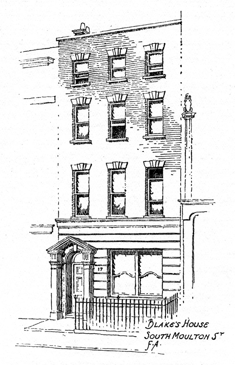 William Blakesin talo, 17 South Molton Street, Lontoo, 1912. tekijältä Frederick Adcock