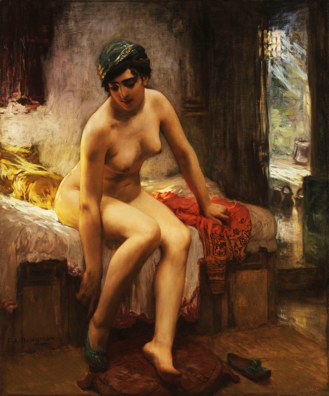 Algerialainen prostituoitu, tekijältä Frederick Arthur Bridgman