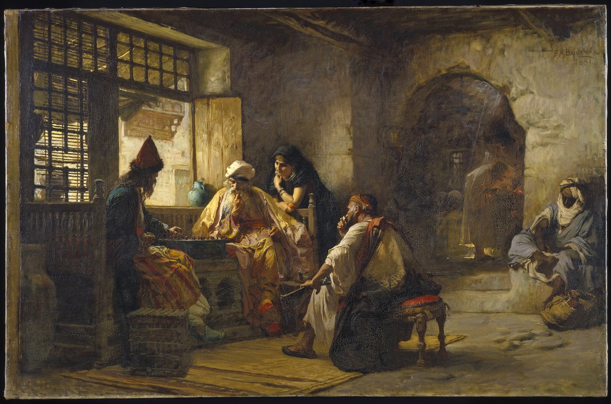 Huonekalut ja erilaiset esineet 1100- ja 1300-luvuilta tekijältä Frederick Arthur Bridgman