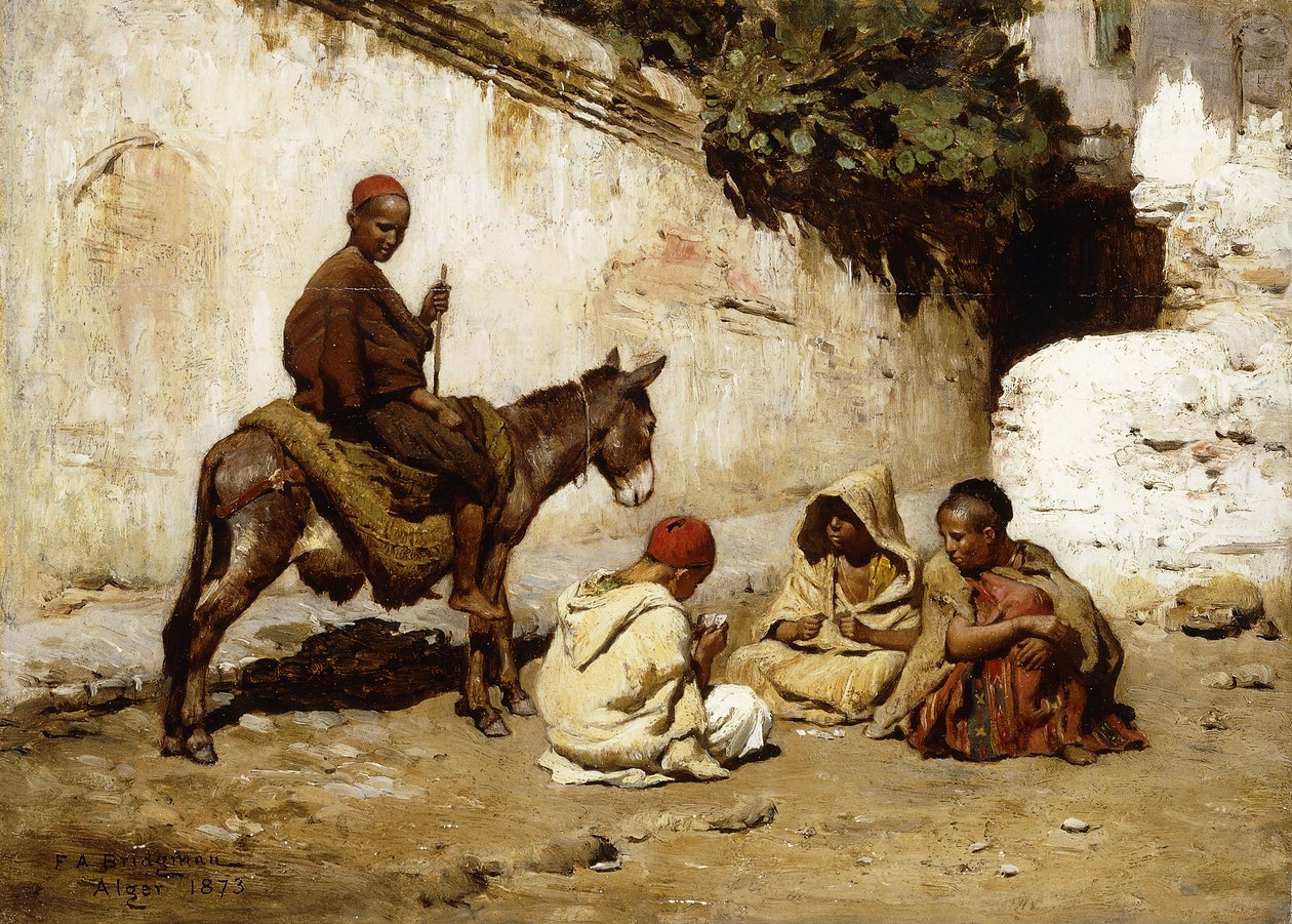 Arabilasten pelikortit, 1873 tekijältä Frederick Arthur Bridgman