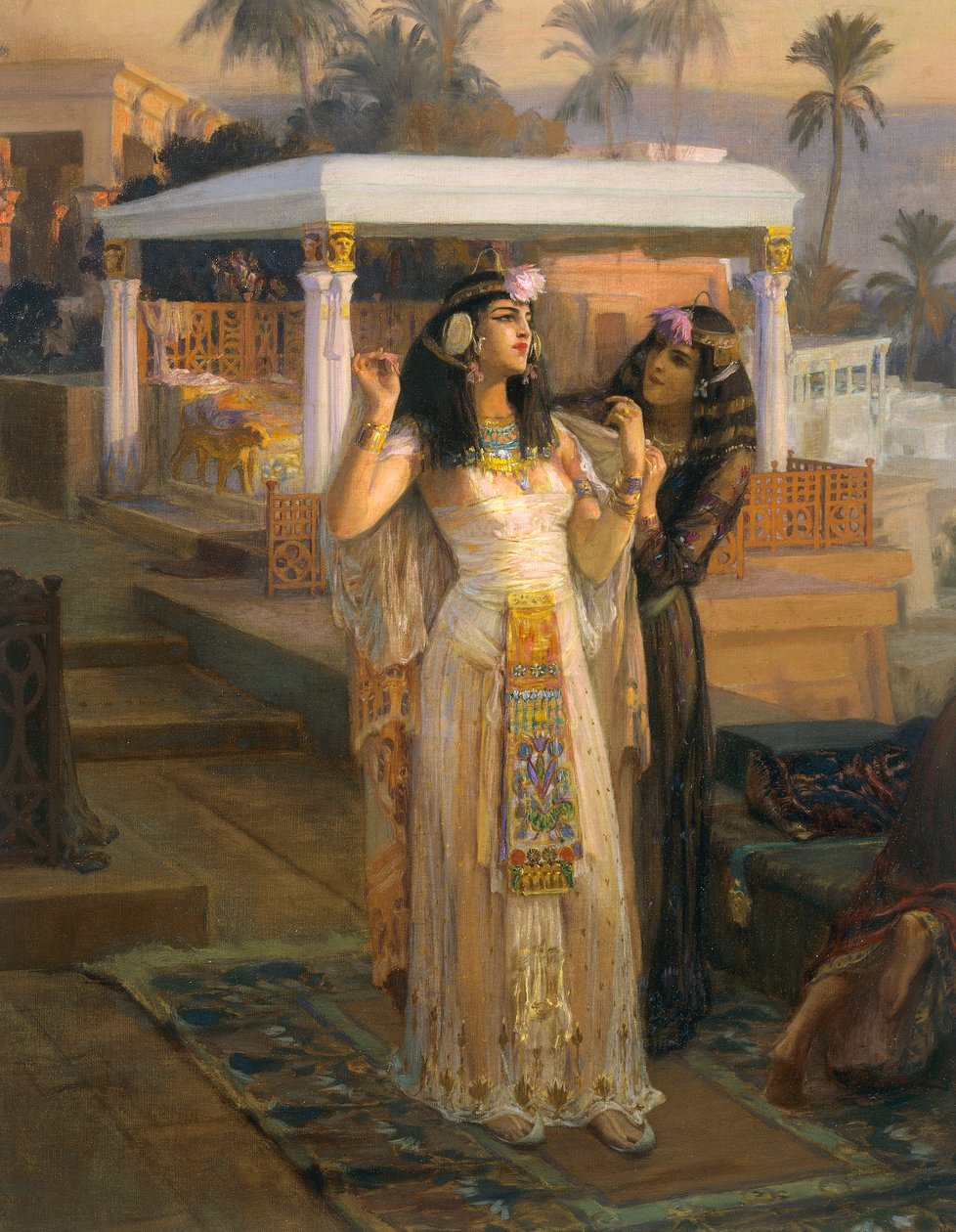 Kleopatra Philaen terasseilla tekijältä Frederick Arthur Bridgman