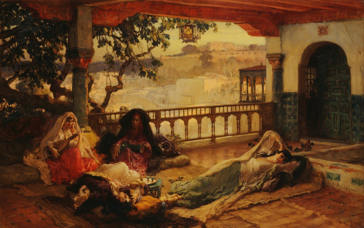 Ilta Algerin yllä, n. 1880-1889 tekijältä Frederick Arthur Bridgman